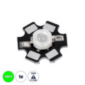 High Power Star LED - Υψηλής Ισχύος Star LED 1W DC 3.2V Πράσινο Φ2 x Υ0.6cm - 2 Χρόνια Εγγύηση