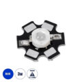 High Power Star LED - Υψηλής Ισχύος Star LED 3W DC 3.2V Μπλε Φ2 x Υ0.6cm - 2 Χρόνια Εγγύηση