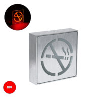 Φωτιστικό Τοίχου Ένδειξης NO SMOKING LED 1W AC 220-240V IP20 – Σώμα Αλουμινίου – Μ11 x Π11 x Υ3cm – Κόκκινο