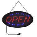 Φωτιστικό Ταμπέλα LED Σήμανσης OPEN με Πρίζα AC 230V Μ47.5xΠ24.5xΥ2.5cm