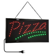 Φωτιστικό Ταμπέλα LED Σήμανσης PIZZA με Πρίζα AC 230V Μ48xΠ25xΥ2cm