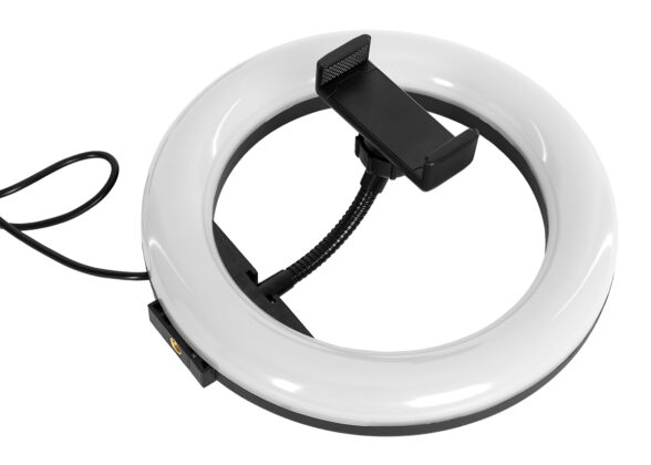 Professional Digital Ring Light Φ20cm LED SMD 20W 2000lm 180° DC 5V με Καλώδιο Τροφοδοσίας USB - Ενσωματωμένο Χειριστήριο Εναλλαγής Χρωμάτων & 1 Βάση Τηλεφώνου - Πολύχρωμο RGBW+WW Dimmable