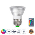 Σποτ LED E27 MR16 3W 240lm 35° AC 220-240V IP20 Φ5 x Υ8.5cm - Εναλλαγή Φωτισμού μέσω Τηλεχειριστηρίου RGB - Dimmable - 2 Χρόνια Εγγύηση