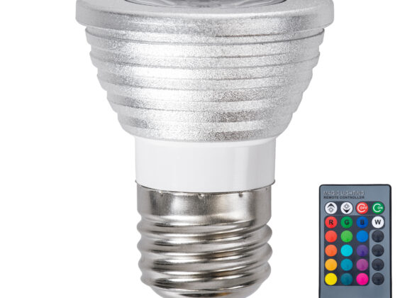 Σποτ LED E27 MR16 3W 240lm 35° AC 220-240V IP20 Φ5 x Υ8.5cm - Εναλλαγή Φωτισμού μέσω Τηλεχειριστηρίου RGB - Dimmable - 2 Χρόνια Εγγύηση