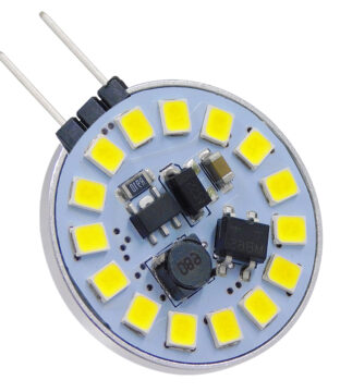 Λάμπα G4 LED SMD 2835 3W 360lm 120° DC 12-24V Side Pin Ψυχρό Λευκό 6000K Dimmable