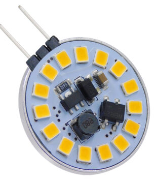 Λάμπα G4 LED SMD 2835 3W 300lm 120° DC 12-24V Side Pin Θερμό Λευκό 3000K Dimmable