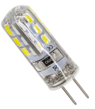 Λάμπα G4 LED SMD 2835 2W 200lm 320° DC 12V Σιλικόνης Ψυχρό Λευκό 6000K Dimmable