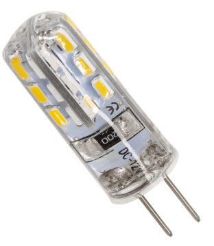 Λάμπα G4 LED SMD 2835 2W 180lm 320° DC 12V Σιλικόνης Θερμό Λευκό 3000K Dimmable