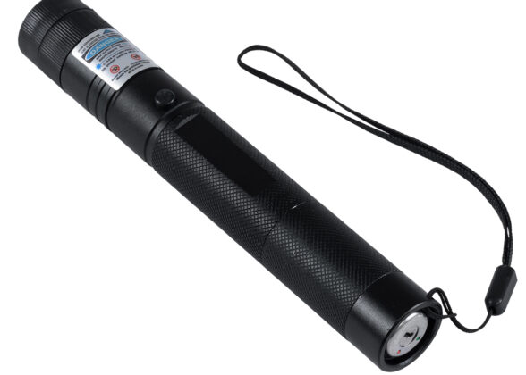 Φορητό Επαναφορτιζόμενο Laser Pointer 5Mw Class 3 DOT Zoom με Extra Κεφαλή για Dot Effects με Μπαταρία 18650 Li-ion 4800mAh & Φορτιστή - Μπλε 450nm Φ2.2 x Υ15cm