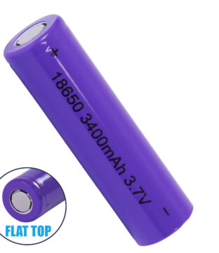 Επαναφορτιζόμενη Μπαταρία Λιθίου 18650 FLAT PIN 3400mAh Li-ion 3.7V 12.6Wh με Overcharge / Discharge Προστασία