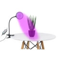 Grow Light Full Spectrum LED Φωτιστικό Ανάπτυξης Φυτών Γλάστρας με 1 Κινούμενη Κεφαλή & Βάση Clip SMD 2835 5W 160° DC 5V IP20 με Dimmer & Timer Εσωτερικού Χώρου για Κάλυψη Επιφάνειας 0.6m x 0.6m Πλήρους Φάσματος Φωτισμού