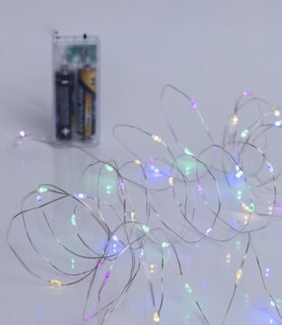 ΣΕΙΡΑ, 50 MINI LED, ΜΠΑΤΑΡΙΑΣ 2xAA, TIMER, ΑΣΗΜΙ ΧΑΛΚΙΝΟ ΚΑΛΩΔΙΟ, ΠΟΛΥΧΡΩΜΟ ΟΠΑΛ LED, ΑΝΑ 10cm, ΠΡΟΕΚΤΑΣΗ ΠΑΡΟΧΗΣ 10cm, IP20, DISPLAY BOX (24τμχ)