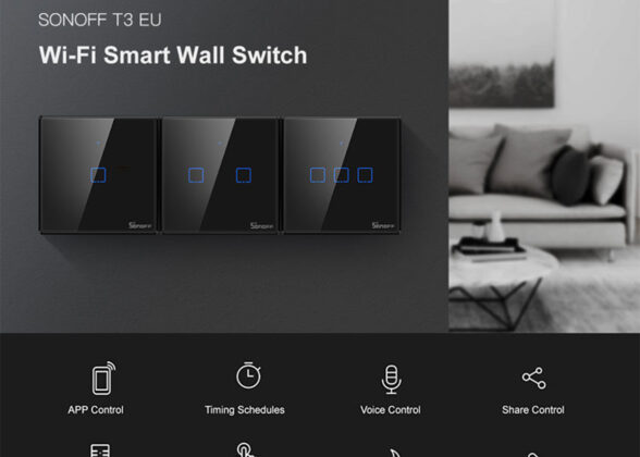 SONOFF T3EU1C-TX-EU-R2 - Wi-Fi Smart Wall Touch Button Switch 1 Way TX GR Series