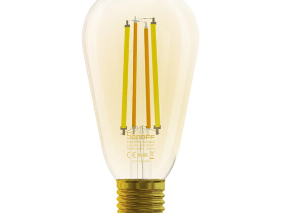 SONOFF B02-F-ST64-R2 - Wi-Fi Smart LED Filament Bulb E27 ST64 7W 700lm AC 220-240V CCT Change from 1800K to 5000K Dimmable