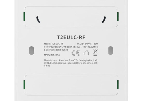 SONOFF T2EU1C-RF - 433MHz Wireless Smart Wall Touch Button Switch 1 Way - RF Series