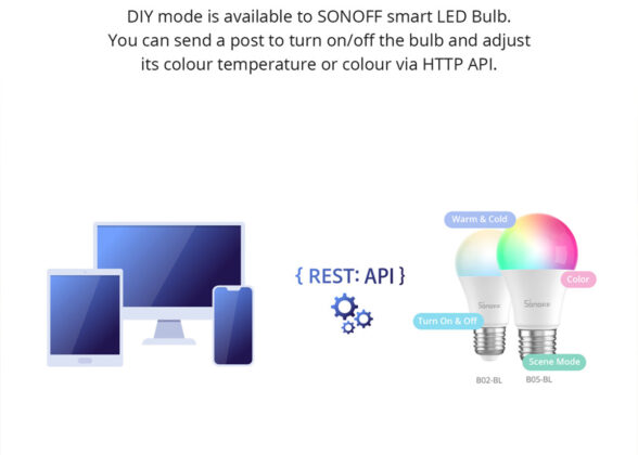 SONOFF B02-BL-A60 - LED BULB E27 A60 806lm 9W WiFi+Bluetooth CW (Cool White + Warm white) Dimming Smart Bulb 2700K-6500K