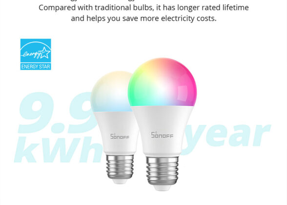 SONOFF B02-BL-A60 - LED BULB E27 A60 806lm 9W WiFi+Bluetooth CW (Cool White + Warm white) Dimming Smart Bulb 2700K-6500K