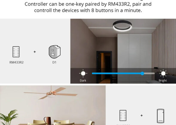 SONOFF RM433R2 - Remote Controller RF 433Mhz 8 Key (Battery Included)