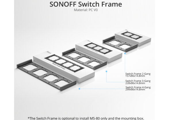 SONOFF SwitchMan M5-80 Wall Frame 3 Way - L22.8 X W8.6 X H1.48CM