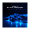 SONOFF L3-5M RGB Smart LED Strip Light WiFi 2.4GHz 90 SMD/M 5050 5m Roll & Power Adapter DC 5V Max 10W