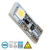 Λάμπα Αυτοκίνητου T10 W5W 2rd Generation Can-Bus Series LED 2 SMD 5050 1.6W 240lm 360° DC 12V IP20 Ψυχρό Λευκό 6000K