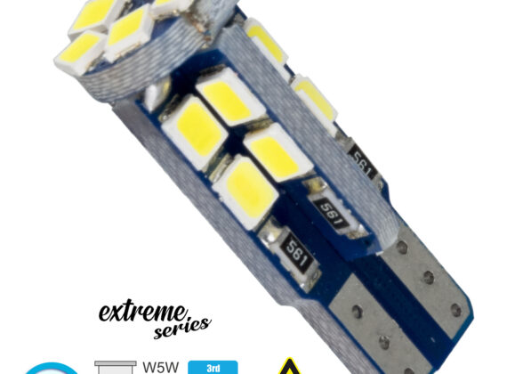 Λάμπα Αυτοκίνητου T10 W5W 3rd Generation Can-Bus Extreme Series LED 22 SMD 2835 4W 600lm 360° DC 12V IP20 Ψυχρό Λευκό 6000K