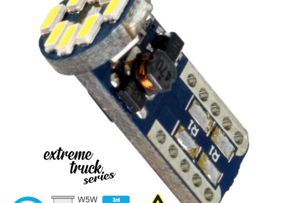 Λάμπα Αυτοκίνητου T10 W5W 3rd Generation Can-Bus Extreme Truck Series LED 12 SMD 3014 3.2W 480lm 360° DC 12-24V IP20 Ψυχρό Λευκό 6000K