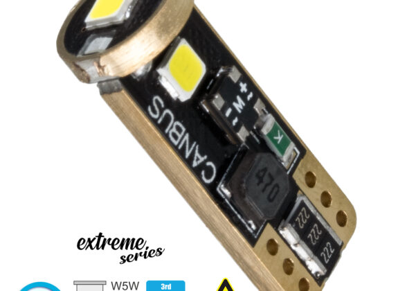 Λάμπα Αυτοκίνητου T10 W5W 3rd Generation Can-Bus Extreme Series LED 3 SMD 3030 3W 423lm 360° DC 12V IP20 Ψυχρό Λευκό 6000K