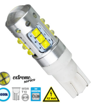 Λάμπα Αυτοκίνητου T10 W5W 3rd Generation Can-Bus Extreme Series LED 16 CREE XBD 15W 2115lm 360° DC 12V IP20 Ψυχρό Λευκό 6000K