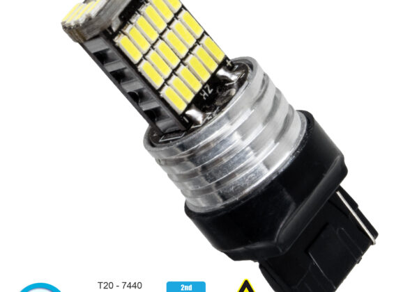 Λάμπα Αυτοκίνητου T20 - 7440 - W21W 2rd Generation Can-Bus Series LED 45 SMD 4014 9W 1350lm 360° DC 12V IP20 Ψυχρό Λευκό 6000K