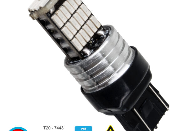 Λάμπα Αυτοκίνητου T20 - 7443 - W21/5W 2rd Generation Can-Bus Series LED 45 SMD 4014 9W 1080lm 360° DC 12V IP20 Κόκκινο