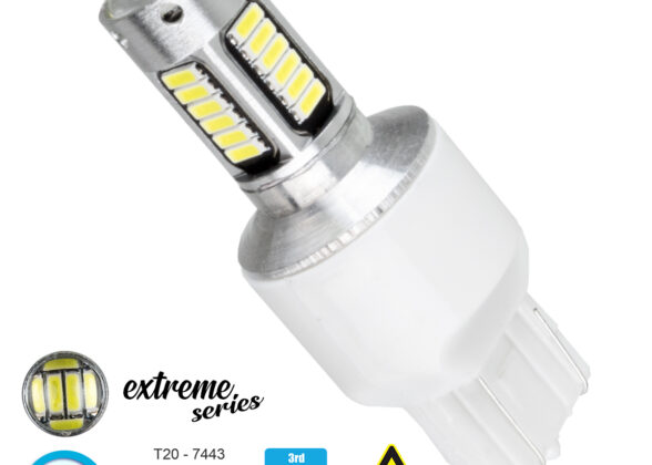 Λάμπα Αυτοκίνητου T20 - 7443 - W21/5W 3rd Generation Can-Bus Extreme Series LED 30 SMD 4014 6W 900lm 360° DC 12V IP20 Ψυχρό Λευκό 6000K