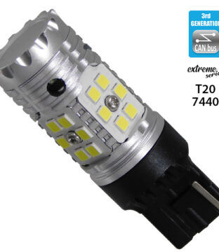 Λαμπτήρας LED Extreme Series Can-Bus 3ης Γενιάς με βάση T20 7440 15W 12v Ψυχρό Λευκό 6000k GloboStar 81149