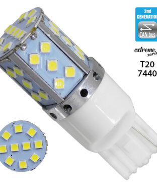 Λαμπτήρας LED Extreme Series Can-Bus 2ης Γενιάς με βάση T20 7440 16W 12v Ψυχρό Λευκό 6000k GloboStar 81153