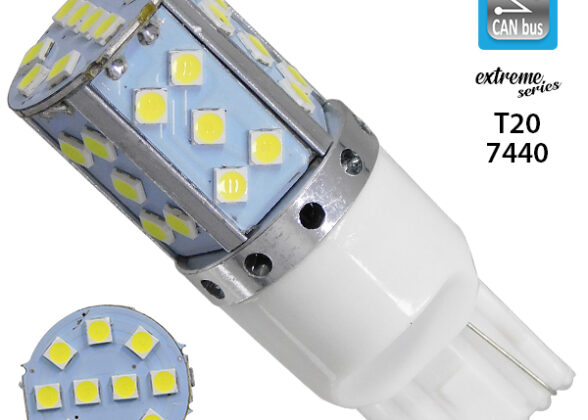 Λαμπτήρας LED Extreme Series Can-Bus 2ης Γενιάς με βάση T20 7440 16W 12v Ψυχρό Λευκό 6000k GloboStar 81153