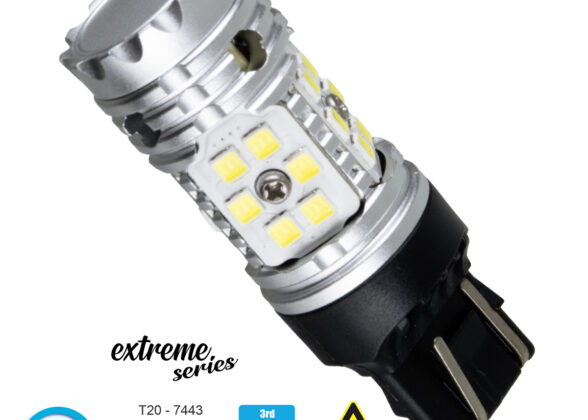 Λάμπα Αυτοκίνητου T20 - 7443 - W21/5W 3rd Generation Can-Bus Extreme Series LED 30 SMD 3030 24W 3600lm 360° DC 12V IP20 Ψυχρό Λευκό 6000K