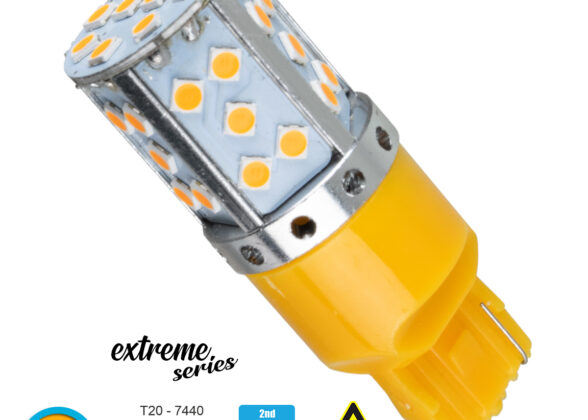 Λάμπα Αυτοκίνητου T20 - 7440 - W21W 2rd Generation Can-Bus Extreme Series LED 35 SMD 3030 17W 2040lm 360° DC 12V IP20 Πορτοκαλί