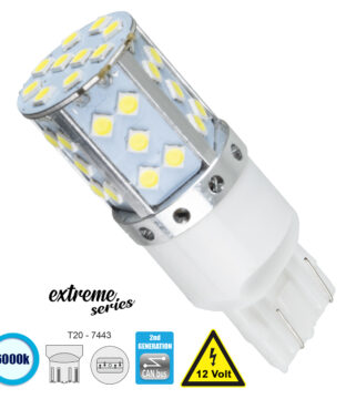 Λάμπα Αυτοκίνητου T20 – 7443 – W21/5W 2rd Generation Can-Bus Extreme Series LED 35 SMD 3030 17W 2550lm 360° DC 12V IP20 Ψυχρό Λευκό 6000K