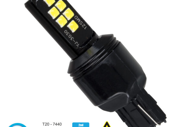 Λάμπα Αυτοκίνητου T20 - 7440 - W21W 2nd Generation Can-Bus Series LED 12 SMD 3030 8W 1200lm 360° DC 12V IP20 Ψυχρό Λευκό 6000K