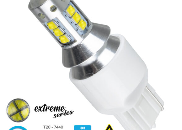 Λάμπα Αυτοκίνητου T20 - 7440 - W21W 3rd Generation Can-Bus Extreme Series LED 16 CREE XBD 15W 2115lm 360° DC 12V IP20 Ψυχρό Λευκό 6000K