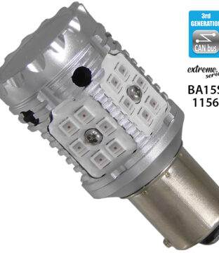 Λαμπτήρας LED Extreme Series Can-Bus 3ης Γενιάς με βάση 1156 15W 12v Κόκκινος για Στοπ GloboStar 81234