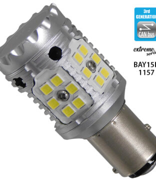 Λαμπτήρας LED Extreme Series Can-Bus 3ης Γενιάς με βάση 1157 28W 12v Ψυχρό Λευκό 6000k GloboStar 81236