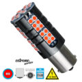 Λάμπα Αυτοκίνητου 1156 - BA15S - P21W 3rd Generation Can-Bus Extreme Series LED 66 SMD 3030 15W 1800lm 360° DC 12V IP20 Κόκκινο