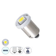 T4W BA9S BA9S T4W 81282 Λάμπα Αυτοκίνητου 5050 1SMD HIGH BRIGHT 0.12W 12LM DC12V IP20 Ψυχρό Λευκό 6000K