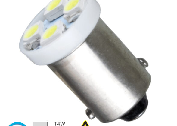 Λάμπα Αυτοκίνητου BA9S - T4W LED 4 SMD 1210 0.8W 160lm 120° DC 12V IP20 Ψυχρό Λευκό 6000K