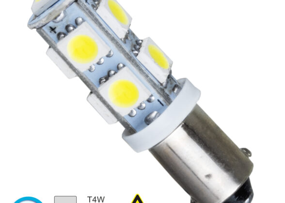 Λάμπα Αυτοκίνητου BA9S - T4W LED 9 SMD 5050 3W 450lm 360° DC 12V IP20 Ψυχρό Λευκό 6000K