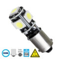 Λάμπα Αυτοκίνητου BA9S - T4W 2nd Generation Can-Bus Series LED 5 SMD 5050 2W 300lm 360° DC 12V IP20 Ψυχρό Λευκό 6000K