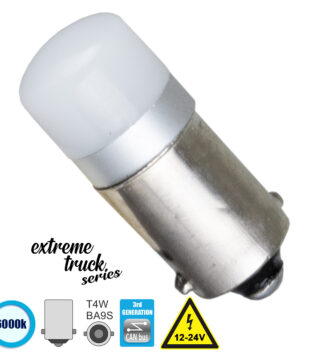 Λάμπα Αυτοκινήτου & Φορτηγού BA9S – T4W 3rd Generation Can-Bus Extreme Truck Series LED 1 SMD 3030 1W 200lm 360° DC 12-24V IP20 Ψυχρό Λευκό 6000K