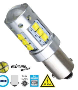 Λάμπα Αυτοκίνητου BA9S – T4W 3rd Generation Can-Bus Extreme Series LED 16 CREE XBD 15W 2115lm 360° DC 12V IP20 Ψυχρό Λευκό 6000K