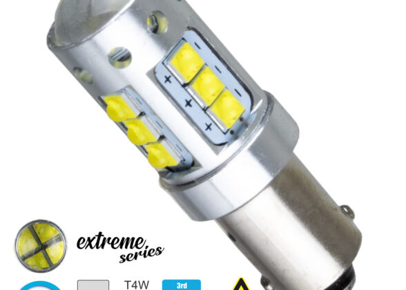 Λάμπα Αυτοκίνητου BA9S - T4W 3rd Generation Can-Bus Extreme Series LED 16 CREE XBD 15W 2115lm 360° DC 12V IP20 Ψυχρό Λευκό 6000K